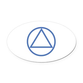 CafePress ALCOHOLICS ANONYMOUS Oval Car Magnet, Euro Oval Bumper Magnet