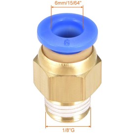 TA-VIGOR 6mm Pneumatic Push to Connect Fittings, G1/8 Male Thread Quick Connect Straight Coupler, Air Line Push Fit Connectors for Pneumatic Systems and Air Compressors, 10Pcs