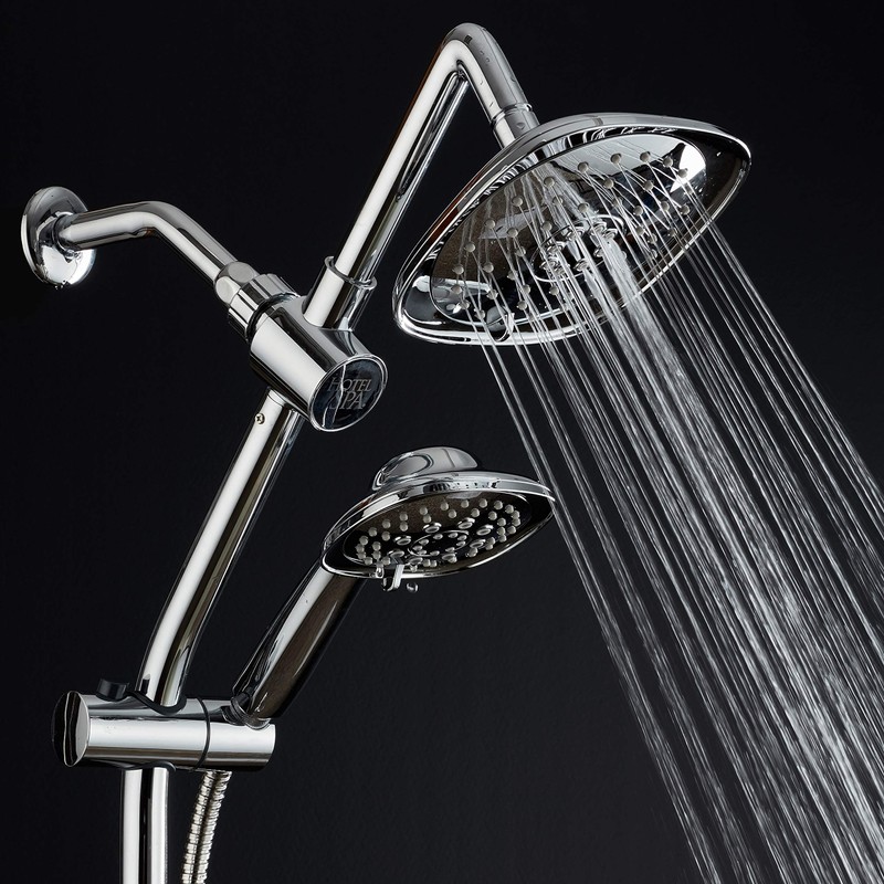 Hotel Spa - 7-Inch Rainfall Combo with Slide Bar, 48-Setting