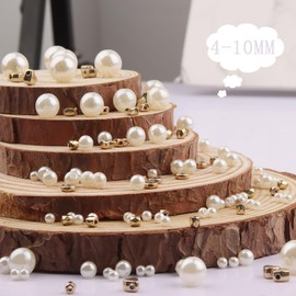 ZesNice Pearl Beads for Bracelet Making, Girls Jewelry Making Set, Round Pearl DIY Crafts for Girls Women(2/4/6/8/10mm Mixed), Christmas Birthday Gift, 720 Pcs Pearl Kit for Necklace Earring