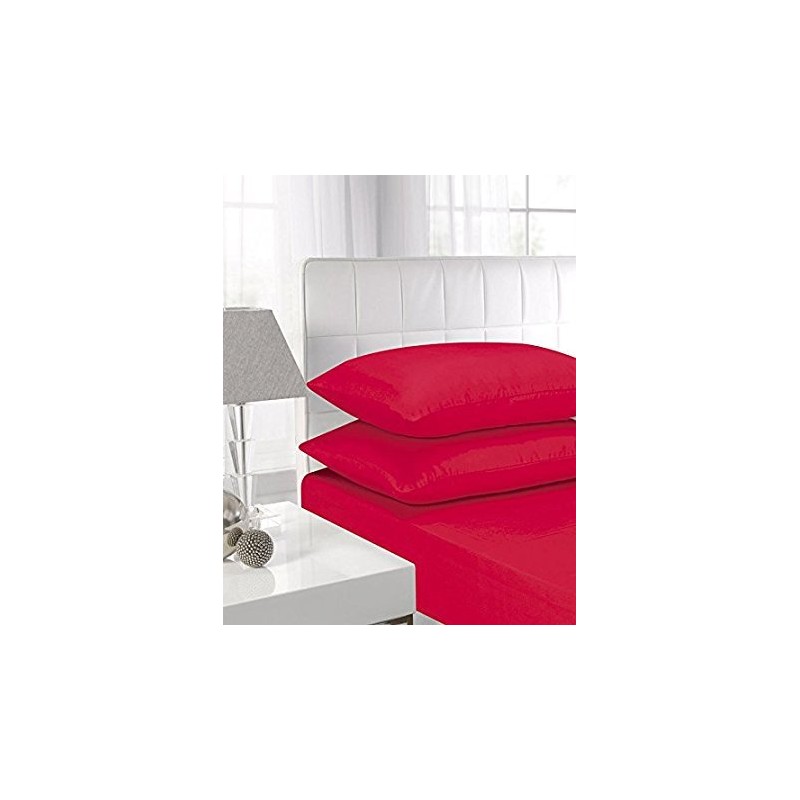 Super King Red 16"/40CM Extra Deep Fitted Sheet 14 Colours