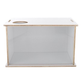 iplusmile Hamster Sand Bath Decorative Sand Bath Guinea Sand Sandwood Container Hamster Chipmunk Transparent Chinchilla Bathroom Acrylic Square Accessories Hamster Toilet