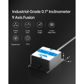 [Military-Grade Accelerometer+Inclinometer] HWT901B-RS485 MPU9250 9-axis Gyroscope+Angle(XY 0.05° Accuracy)+Digital Compass+Air Pressure+Altitude, Magnetometer Compensation AHRS IMU | Kalman Filtering