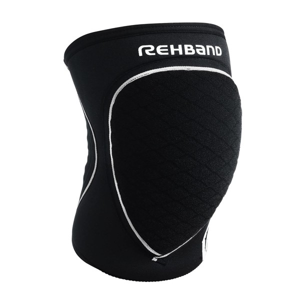 Rehband Genouillères pour le handball et le volleyball Genouillères - confortables et près du corps, protègent l'articulation du genou, Couleur:Noir, Taille:L