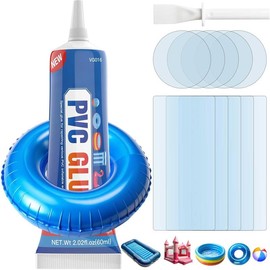 Air Mattress Patch Kit, Pool Liner Patch Kit , Transparent Inflatable Patch Repair Kit - Vinyl Repair Kit for Boat,Raft, Swimming Pool, Hot Tubs, Inflatables(60ml 1Pack) - Color: 60ML/2Pack