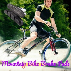 ZLXFT V-brake pads, 2 pairs of bicycle brake pads with bolts, bicycle brake shoes, brake pads for V-brake shoes, brakes bicycle brakes for MTB, blocks brake shoes