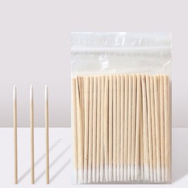 Pointed Micro Cotton Swabs for Milia & Sebum Extraction, Makeup & Skincare 1 Pack / 100 Count 7ea