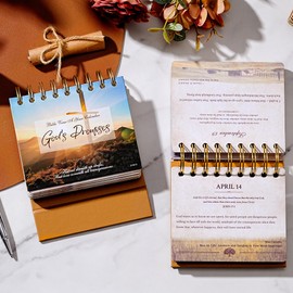 2025 Desk Calendar - Bible Verse Desk Calendar Flip, 4.9" x 4.5", Undated Daily Bible Calendar, Perpetual Calendar, 366 Days of Inspirational Quotes