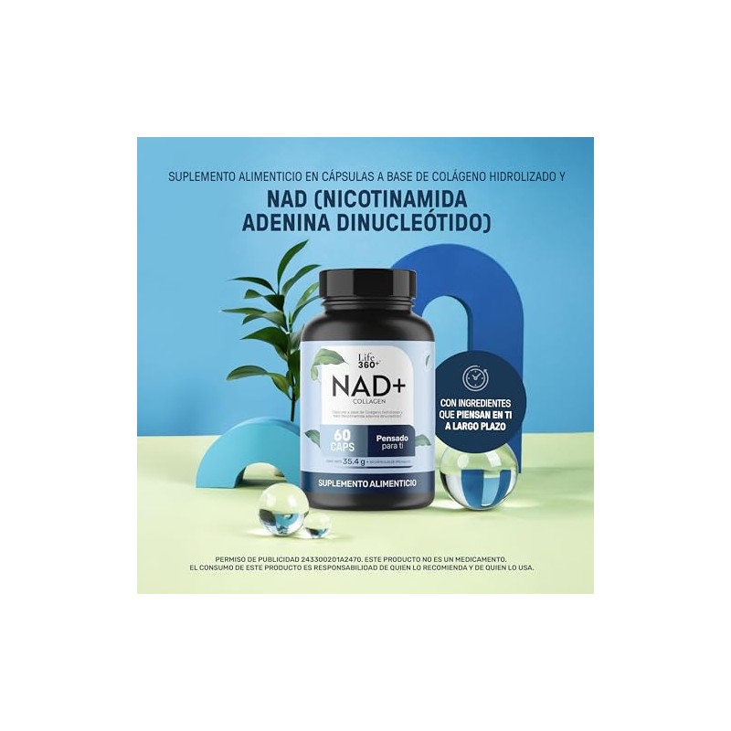 LIFE 360 NAD (Nicotinamida Adenina Dinucleótido) 60 cápsulas 590mg