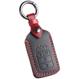 [smasol] WR-V Key Cover, Freed, Genuine Leather, New Fit 4, Key Cover, Civic Vezel, Motorcycle, PCX125, JK05, PCX160, KF47, JK03 Key Case, Black / 4 Button