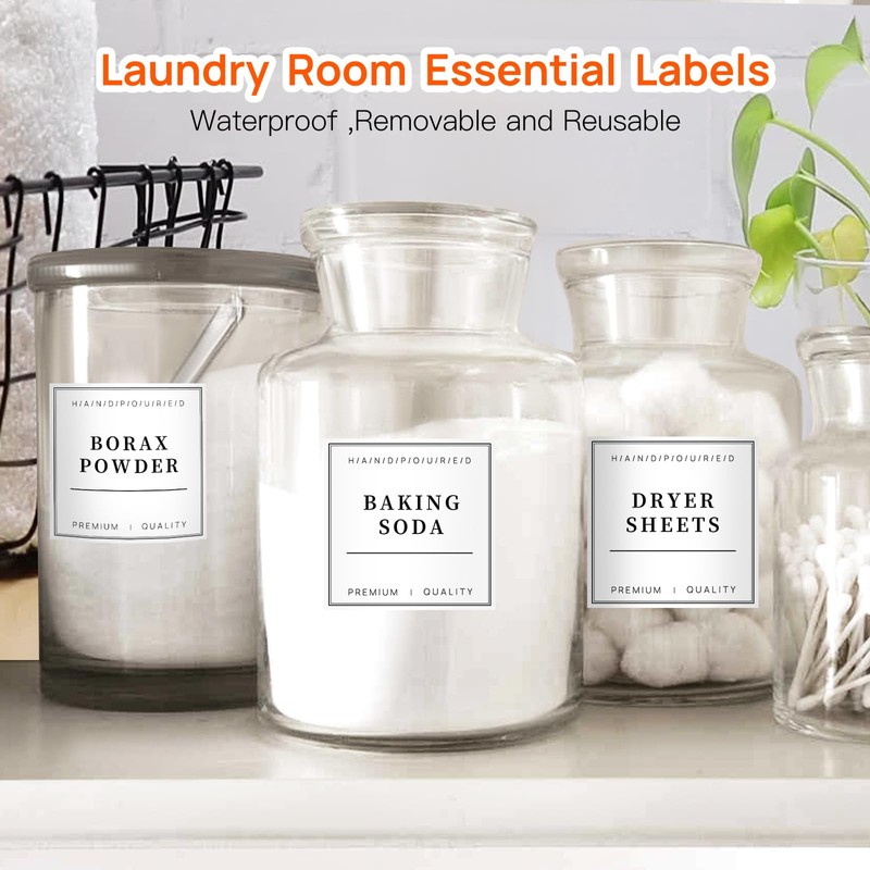 TESWEY Laundry Labels - 18PCS PVC Set for Organizing, Waterproof