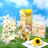 Hosuly 50 Pcs Bee Clear Plastic Gift Bags with Handles