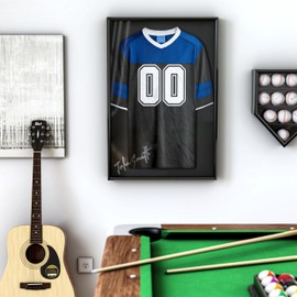 Snap - Sports Jersey Display Case - Shadow Box - 20"x30" - Black Wall Mount - Jersey Display Cabinet - Wall Hanging - Sports Memorabilia - Sports Room Décor