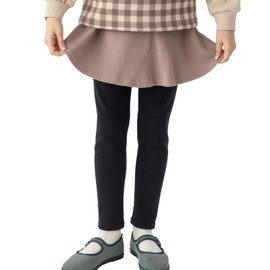 Ever Closet Warm Fleece Lined Skirts | Children's Clothes, Baby Kids' Clothes, Girls, Skirts, Spats, Kids' Skirt, Inner Included, Brushed Lining, brown (mocha)