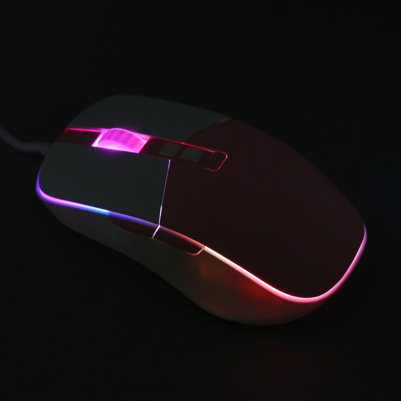 Wired Mouse Ergonomic Streamlined Cool RGB Optical Sensor Gaming Mechanical