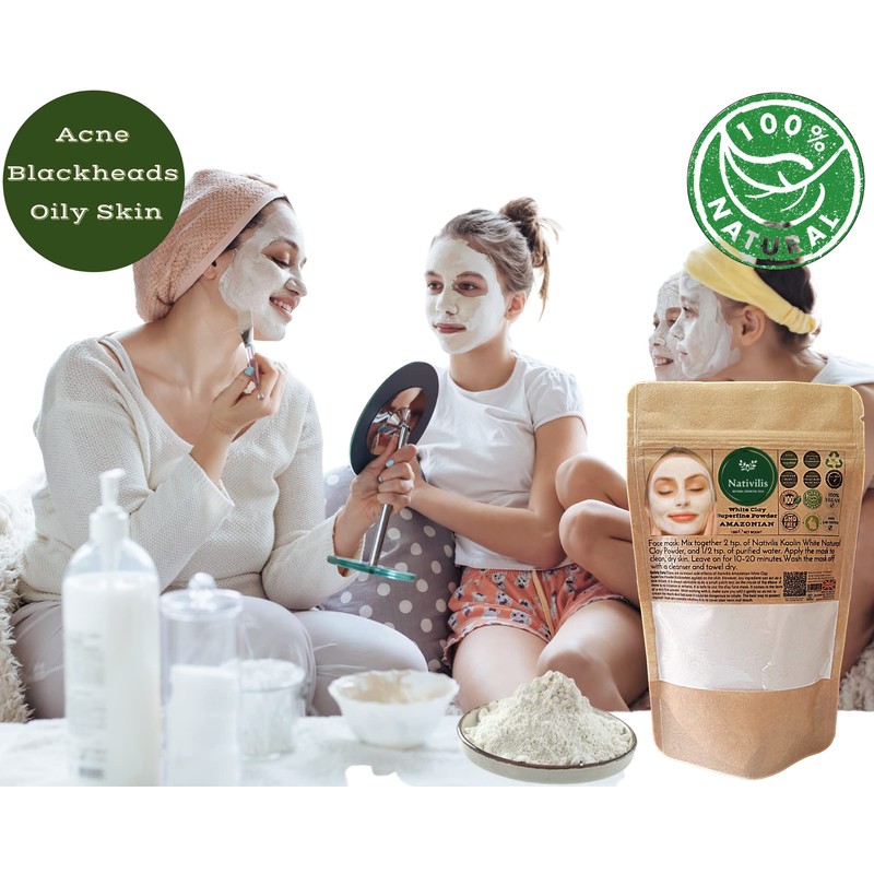 Nativilis Amazonian White Clay Superfine Powder Kaolin - Natural Facial