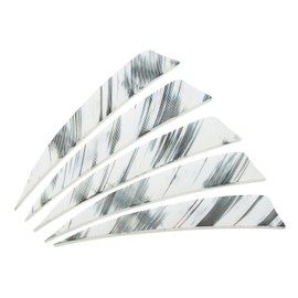 PATIKIL Shield Cut Vanes, 20 Pack 4 Inch Archery Arrow Fletch Turkey Feather Fletch Right Wing Fletching for DIY Target Shooting, White
