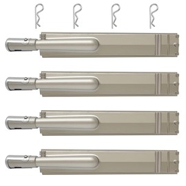 New 4 Set 16 1/8" Heavy Duty Cast 304 Stainless Steel Grill Burners Replacement Compatible with Bull Lion Cal Flame Blaze Turbo Coyote Aussie Bakers Chefs Nexgrill and Charbroil