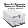 Staples Heavy Duty File Box, String and Button Lid, Legal,