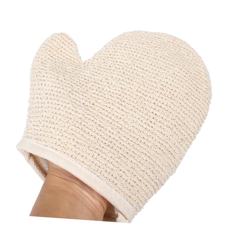 Baluue Dual Sided Bath Mitts Natural Sisal Jute Exfoliating Gloves