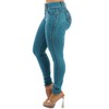 Moda Xpress Womens Juniors Butt Lifting Mid Rise Stretchy Teal