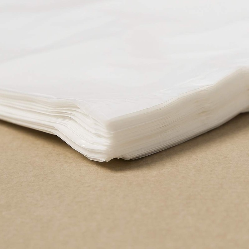 Muellery White Plain Plastic Bags 200 Pieces For Merchandise Retail