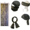 QMFIVE Tactical Boonie Hat Scarf Unisex Camouflage Rounded Hat Fisherman