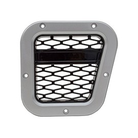 BRITPART XS AIR INTAKE GRILLE SILVER WITH BLACK MESH RIGHT COMPATIBLE WITH LAND ROVER DEFENDER, PART # DA1971