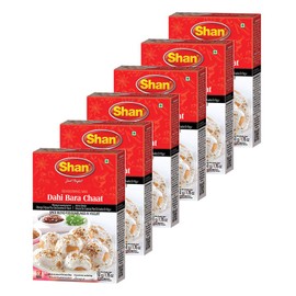 Shan Dahi Bara Chaat Seasoning Mix 1.76 oz (50g) - Spice Powder Blend for Traditional Dumplings in Yogurt - Suitable for Vegetarians - Airtight Bag in a Box (Pack of 6)