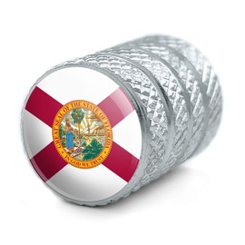 GRAPHICS & MORE Florida State Flag Tire Rim Wheel Aluminum Valve Stem Caps