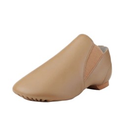 EU Dynadans  Premium Leather Jazz Slip-on Jazz Shoes Leather Jazz Shoes for Women and Men Non-slipShoe Size: 14, Color: Black