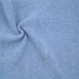 STOFFKONTOR Wool Fleece Fabric – Oeko-Tex Standard 100 – Mulesing-Free – Sold by the Metre – Light Blue – for Sewing Coats, Jackets, Ponchos, Blankets, Home Accessories and More