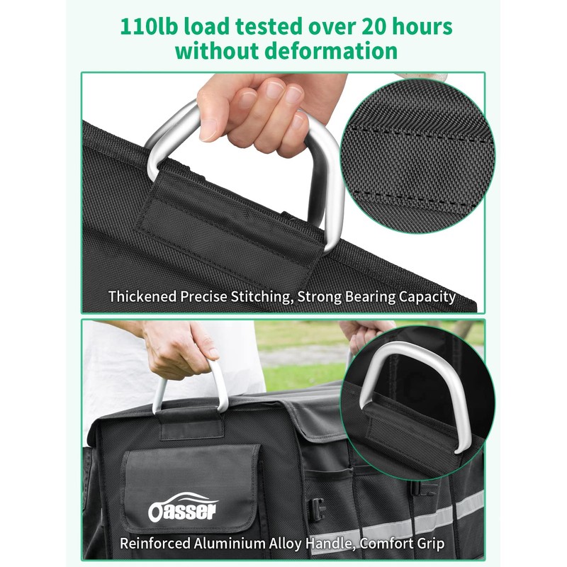 Oasser Trunk Organizer Cargo Organizer Trunk Storage Waterproof Collapsible Durable