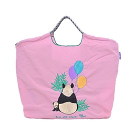 Ball & Chain 313010 Genuine Size Panda D.PANDA Bear Cat Shopping Bag Eco Bag, Pink