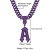 Men's Street Trend Rhinestone Chunky Chain Pendant Necklace, Stylish Exquisite