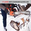 SAFTA Chainsaw Gloves, Cut Resistant Glove with 17-Layer Protection on