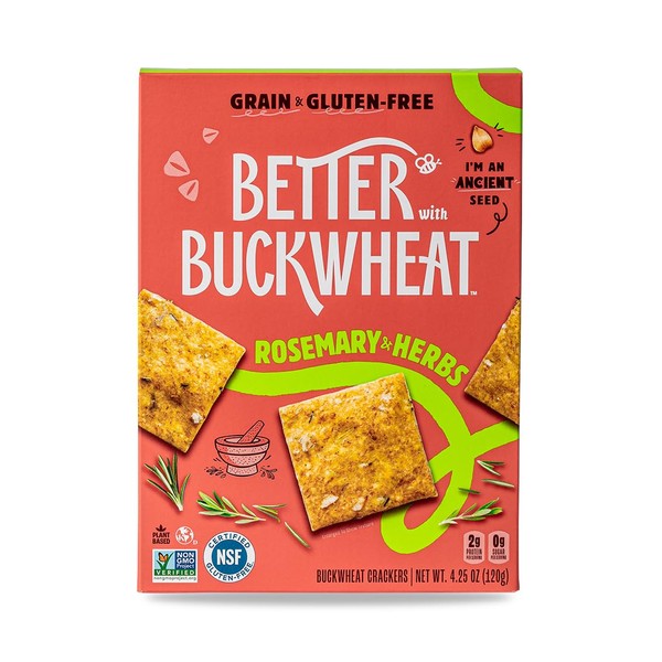Better with Buckwheat Rosemary & Herbs Crackers, 3-Pack - A