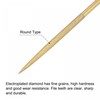 sourcing map Diamond Needle Files, 5mm x 180mm Titanium Coated
