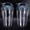 24OZ Transparent Blender Cup Container Lid Set Replacement Fit for