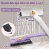2 Pack Multi-Function Rotating Crevice Cleaning Brush, Hard Bristle Crevice