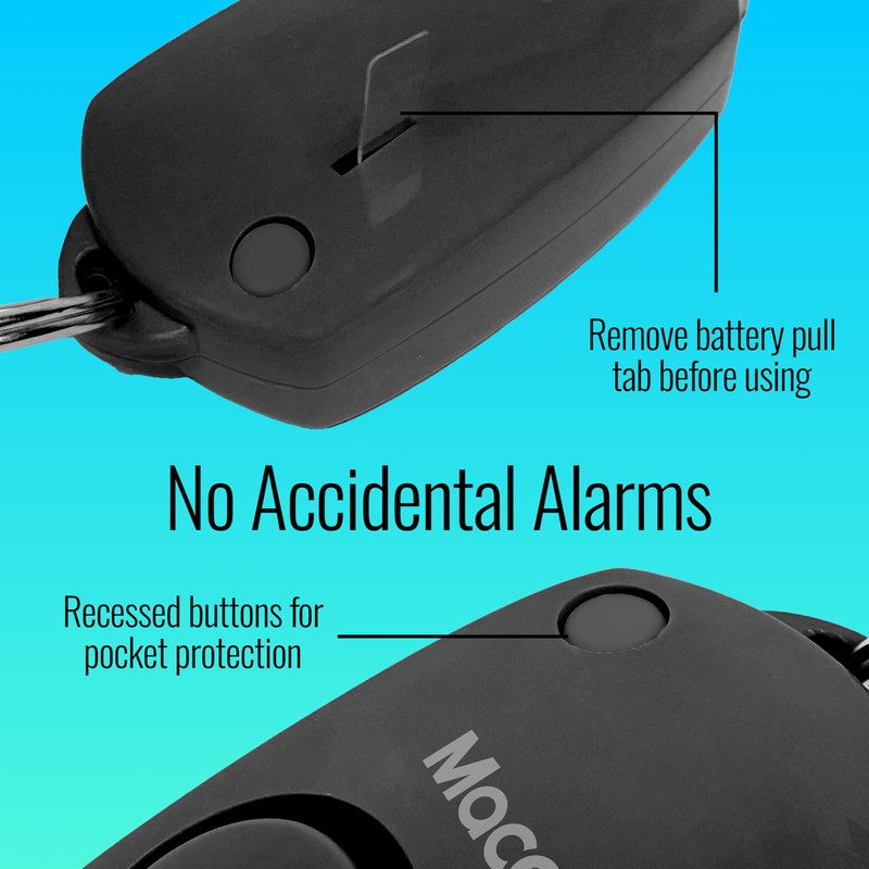Mace Personal Safety Alarm - Loud 130db Siren, Built in