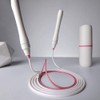 White Speed Jump Rope with Self-Locking Handles - Designed for