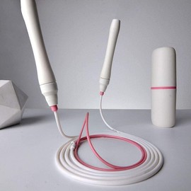 White Speed Jump Rope with Self-Locking Handles - Designed for High-Intensity Workouts Like Crossfit and Boxing, Featuring a Smooth and Fast Rotation