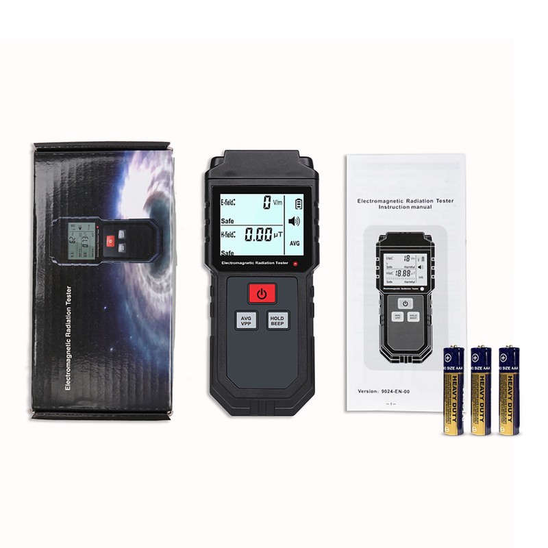 Electromagnetic Field Radiation Detector Portable Handheld EMF Monitor with HD