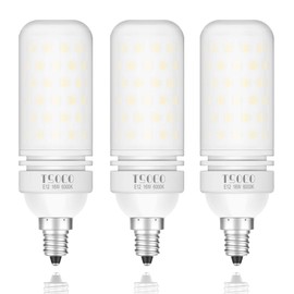 TSOCO E12 LED Bulbs,16W LED Chandelier Light Bulbs,120 Watt Equivalent,6000K Daylight White,1400LM,Non-Dimmable Ceiling Fan Light Bulbs,Pack of 3 (Ivory-Daylight-16W)