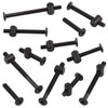 Rustark 25 Pcs M6x75mm Black Hex Socket Cap Screws Barrel