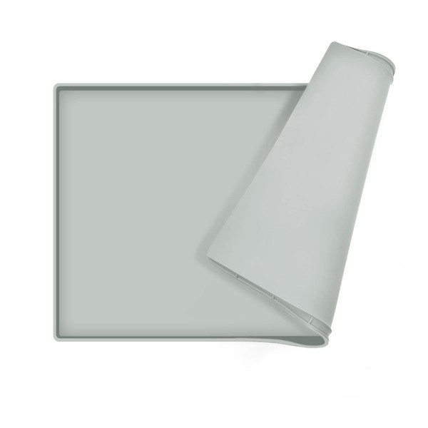 EIOKIT Dog Food Mat,Silicone Waterproof Food Tray,Non Slip Pet Bowl