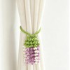 Hand Crochet Cotton Curtain Tiebacks, 2 Pack (Purple)