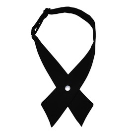 Black Bow Ties for Men Criss Cross Tie for Women Pre Tied School Uniform Ties for Boys Girls Accessories Plaid Clip on Tie for Kids Adjustable Neck Tie for Women Men Formal Bowtie Black Youth Necktie