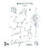 MEGA TATTOO 12 types of constellation tattoo stickers (choose 1), 3, Virgo Virgo / MEGA TATTOO 별자리 타투스티커 12종(택1), 3개, Virgo 처녀자리